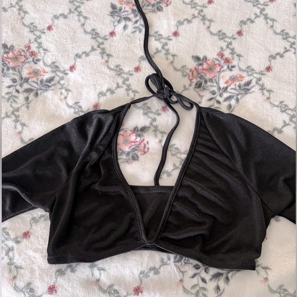 SHEIN Tops - Black Casual Neck Tie Tank Top